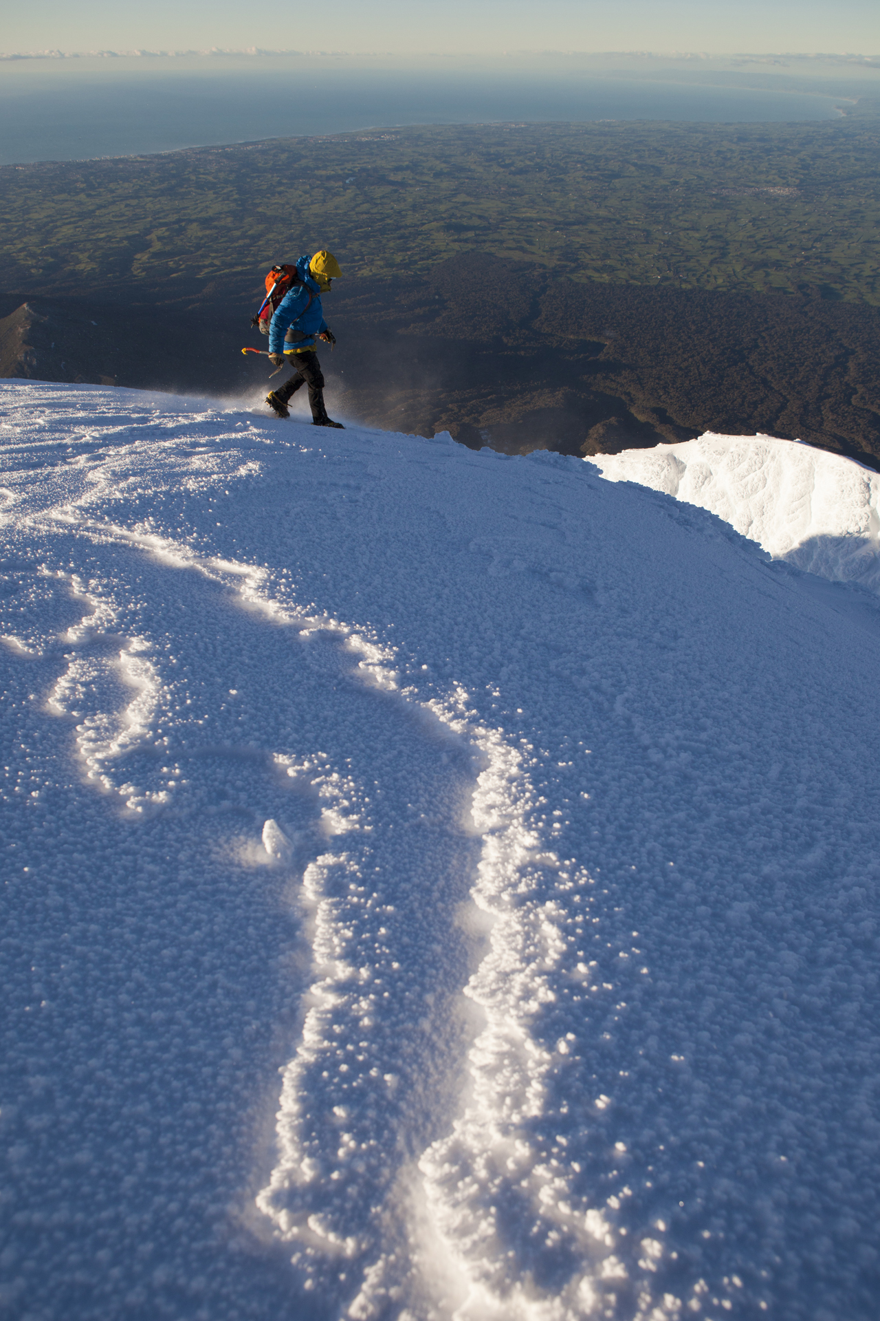 On the summit of Mount Taranaki. Photo: Mark Watson