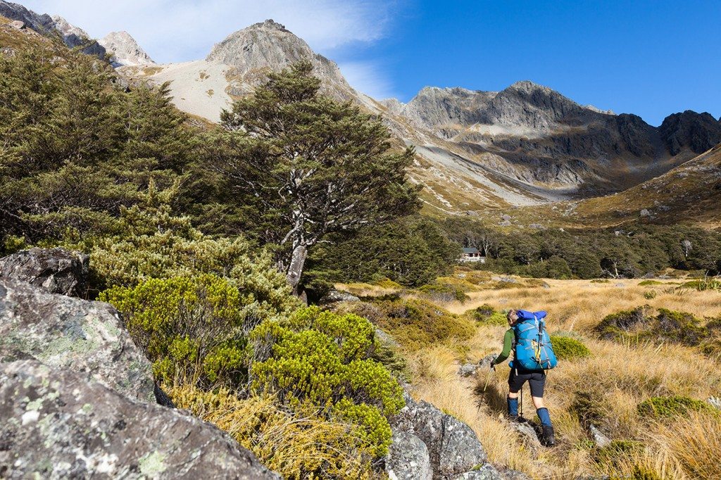 Approaching Upper Travers Hut. Photo: Mark Watson