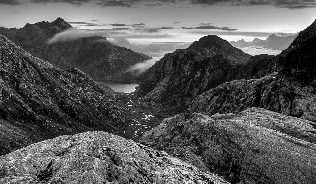 Valley of the Trolls.Mt Aspiring National Park.B+W.Philip Green