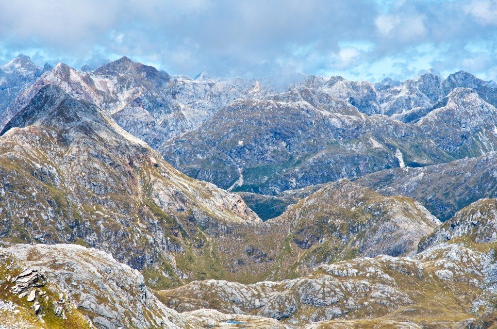 View south from Esk Saddle towards Macpherson and Fowler passes in the Kepler Mountains. Photo: Carl Walrond 