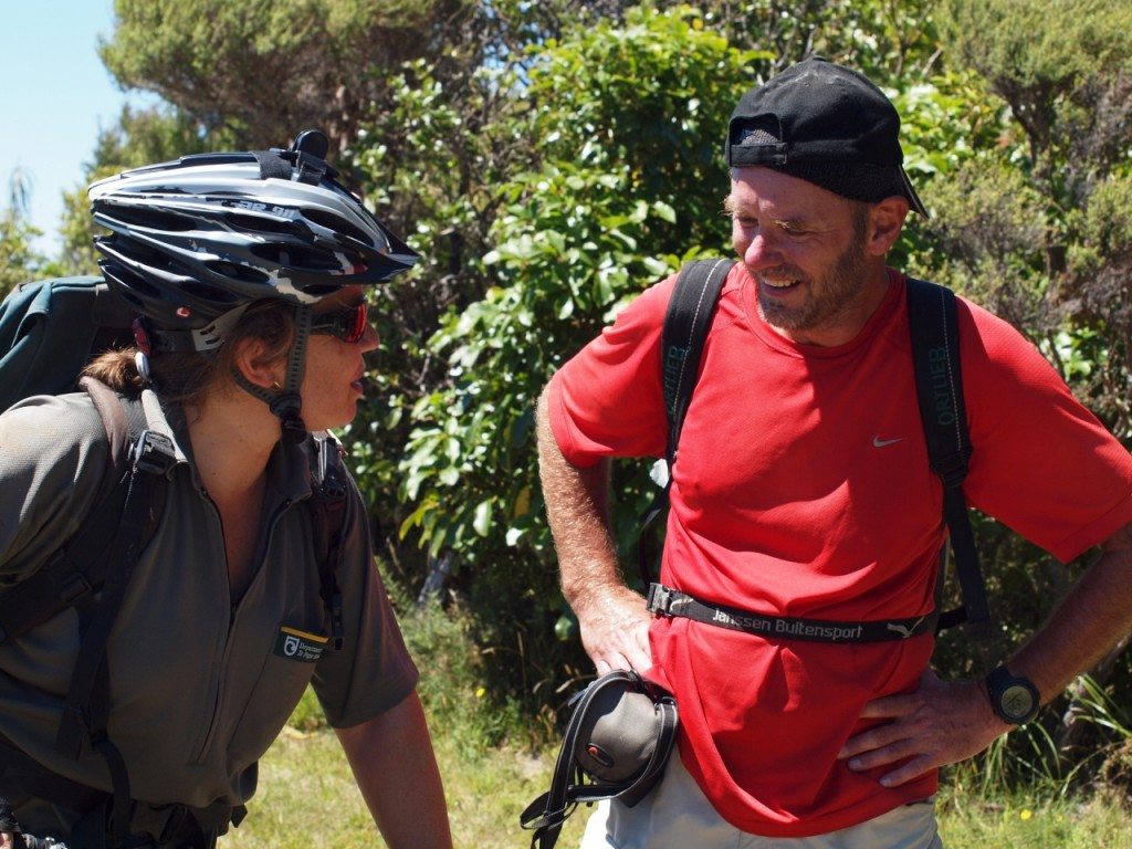DOC ranger on the Queen Charlotte Track. Photo: DOC