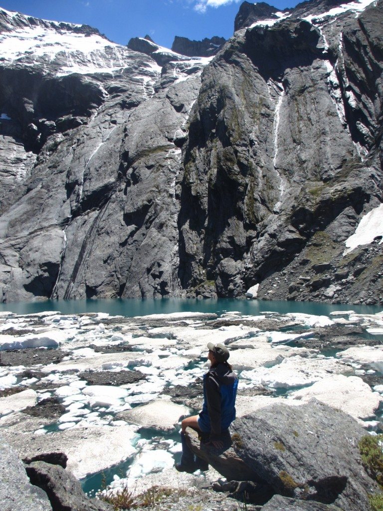 Crucible Lake covered with ice floats. Photo: Alina Suchanski