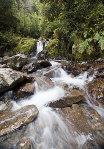 A beautiful cascade bounces down off the Glasgow tops 