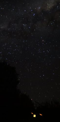 The Night sky over Anticros Hut.
