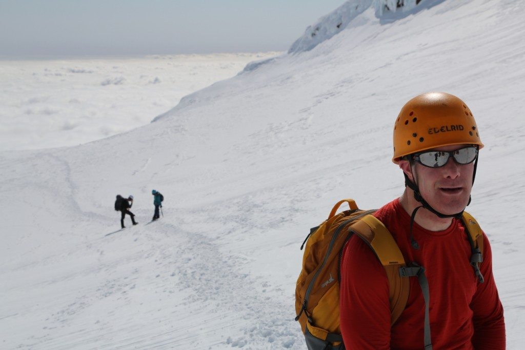 Perfect conditions heading towards crater lake.