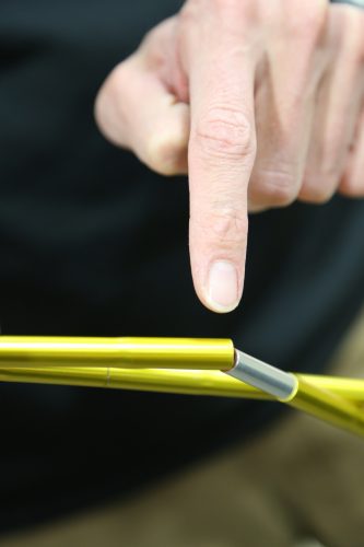 Ensuring there are no hairline cracks at the end of each section of pole.