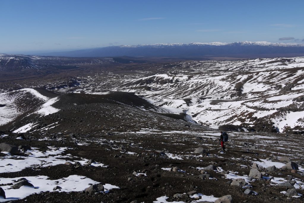Waihohonu Ridge is easy to walk down, though the soft volcanic soil would make it difficult to hike up.