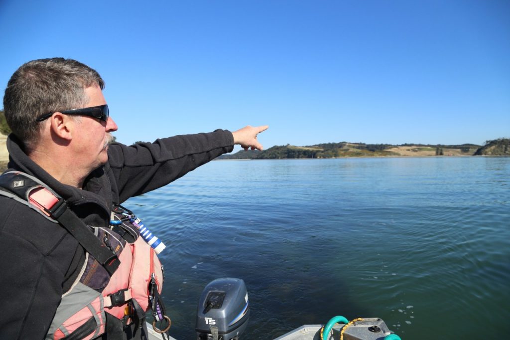 Townend points out the Dacre Cottage, which he helps maintain on a voluntary basis. Photo: Meghan Walker