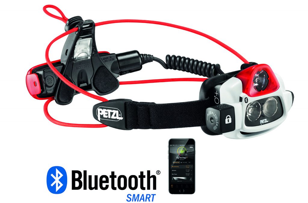 Control the light output with the Petzl app
