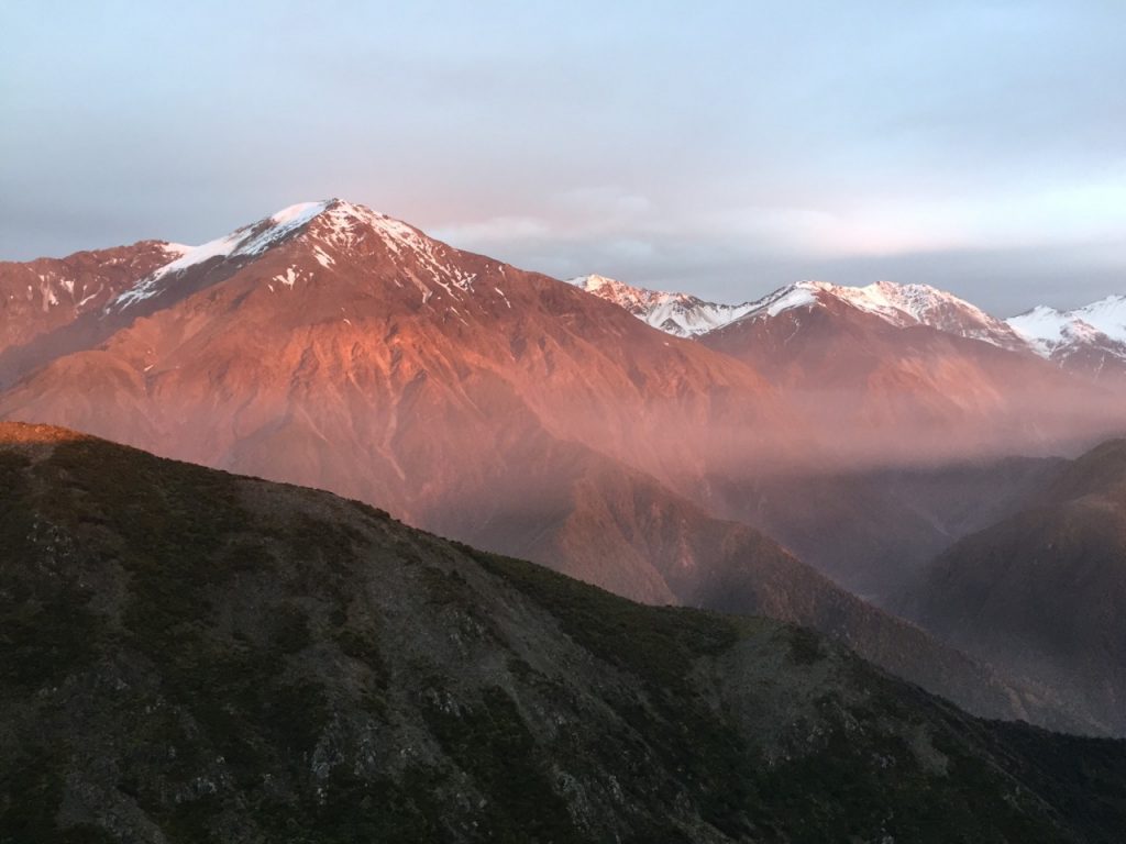 Uwerau (2213m) with fresh scars and rock dust from rock slides. Photo: Andy Milne